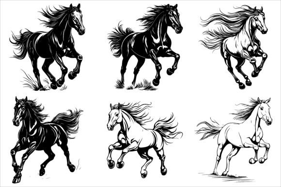 Download Vector Illustration of a Running Horse - Illustration Collection