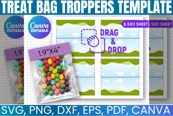 Download Treat Bag Troppers Canva Template - Bag Collection