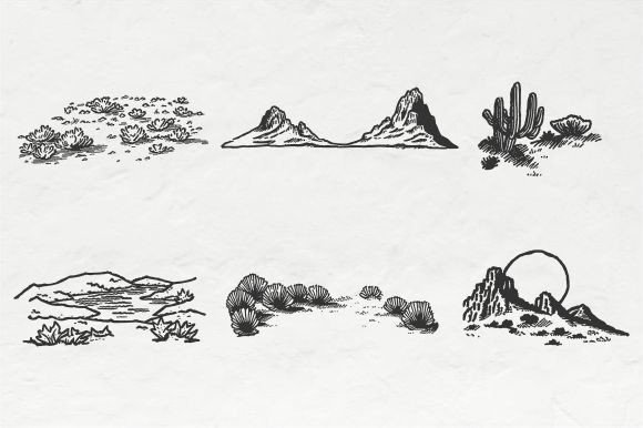 Download Unforgiving Desert Illustration Vector - Illustration Collection