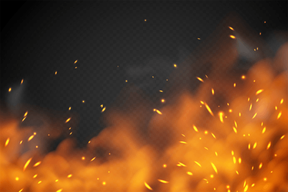 Download Smoke Fire Effect. Burning Embers Red Ho - Fire Collection