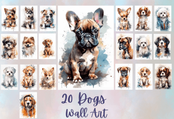 Download 20 Watercolor Dogs Wall Art Jpg - Wall art Collection