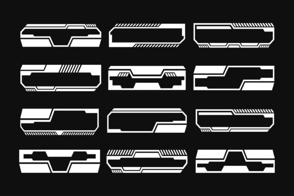 Download Set of White Frame Board Shape Design - White Collection