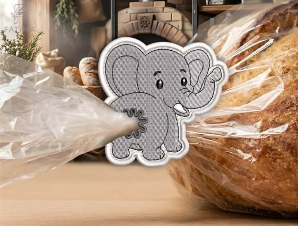 Download Cute Elephant Bag Tie Embroidery Design - Bag Collection