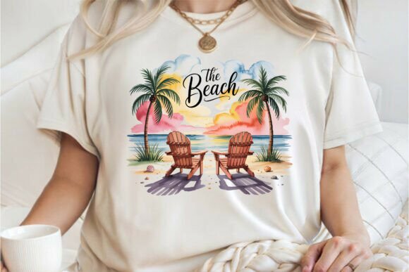 Download The Beach, Summer Holiday T-shirt Png - Beach Collection
