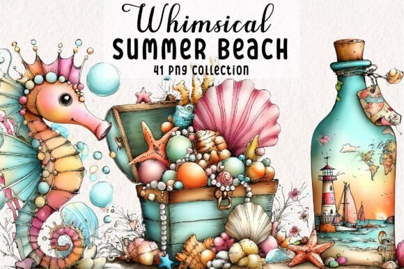 Download Whimsical Summer Beach Clipart - Beach Collection