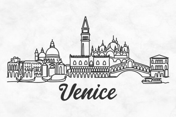 Download Venice Skyline Minimalism Drawing - Minimal Collection