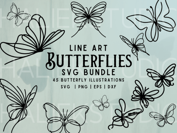 Download Line Art Butterfly SVG Illustrations - Illustration Collection