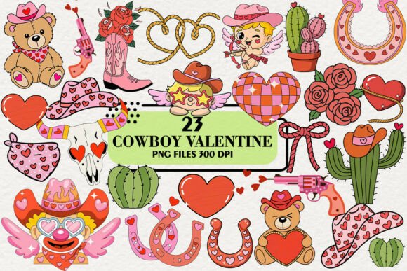 Download Kawaii Cowboy Western Valentine Clipart - Western valentine clipart Collection