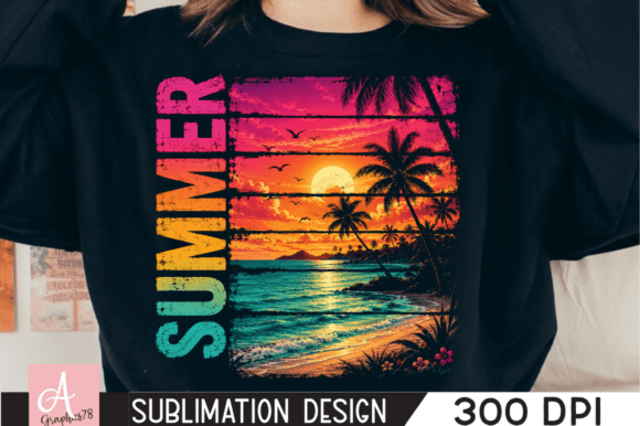 Download Vintage Summer Sunset Beach PNG - Beach Collection