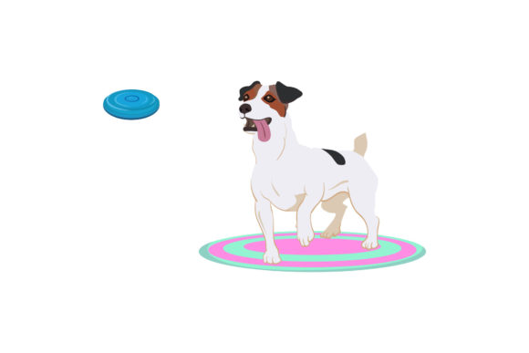 Download Dog Illustration with Cute Pose - Illustration Collection