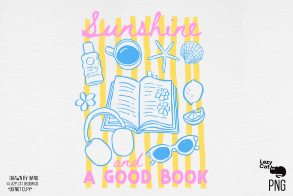 Download Book Beach Summer Hand-Drawn PNG - Beach Collection