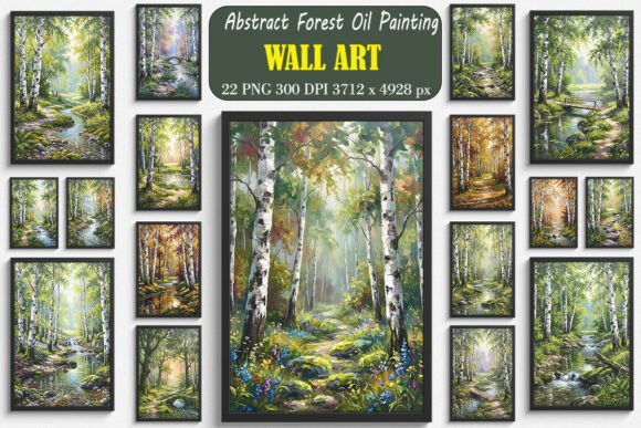 Download Abstract Forest Oil Painting Wall Arts - Wall art Collection