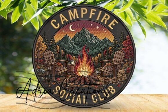 Download Campfire Social Club Door Sign, Coaster - Fire Collection