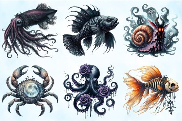 Download Summer Gothic Beach Aquatic Animals - Beach Collection