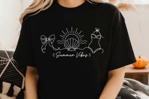 Download Summer Vibes Beach Minimal Line Art PNG - Minimal Collection