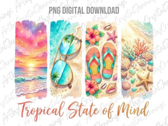 Download Tropical State of Mind Summer Beach PNG - Beach Collection