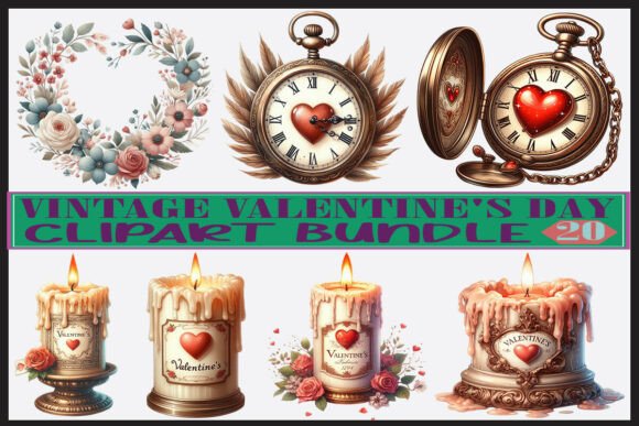 Download Retro Romantic Love Illustrations - Illustration Collection