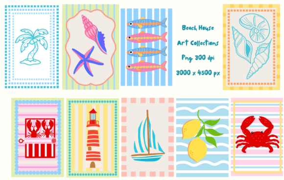 Download Beach House Art Collections Clipart - Beach Collection