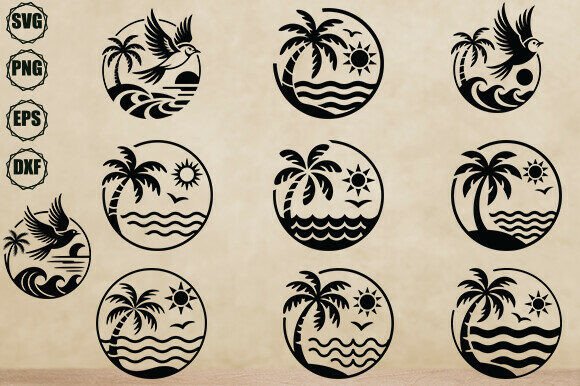 Download Tropical Beach Svg, Palm Tree Svg Bundle - Beach Collection