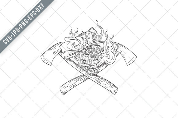Download Fireman Skull Firefighter Hat Fire Axe - Fire Collection