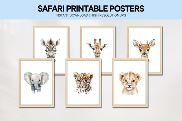 Download Safari Animals Prints Nursery Wall Art - Wall art Collection