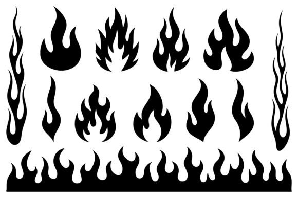 Download Fire Silhouette Vector Collection - Premium Bundle