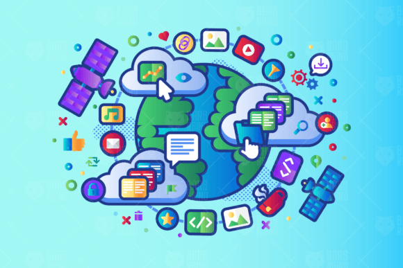 Download Global Data Network Concept Illustration - Illustration Collection