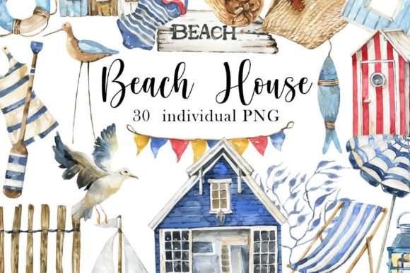 Download Watercolor Beach Clipart - Beach Collection