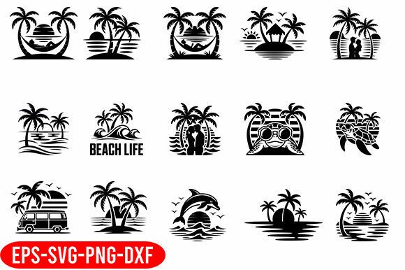 Download Tropical Beach SVG Bundle,Beach Life SVG - Beach Collection