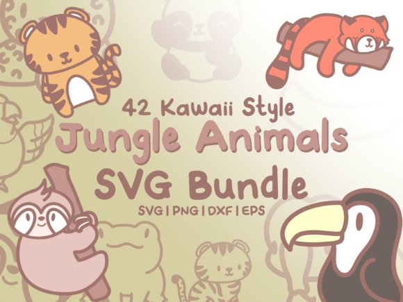 Download Jungle Animal SVG Illustrations - Illustration Collection