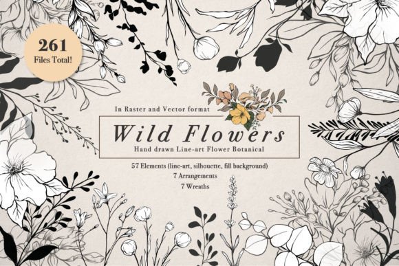 Download WILD FLOWERS Illustration Botanical - Illustration Collection