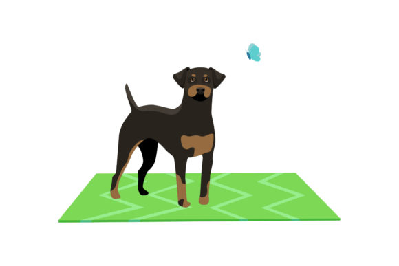 Download Dog Illustration with Cute Pose - Illustration Collection