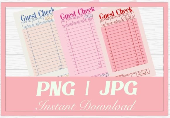 Download Pink Guest Check Clip Art Illustrations - Illustration Collection