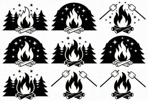 Download Campfire and Marshmallow SVG Bundle - Fire Collection