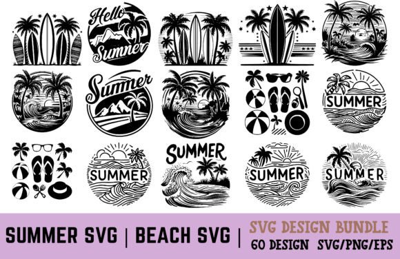 Download Summer SVG | Beach SVG | Summer Bundle - Beach Collection